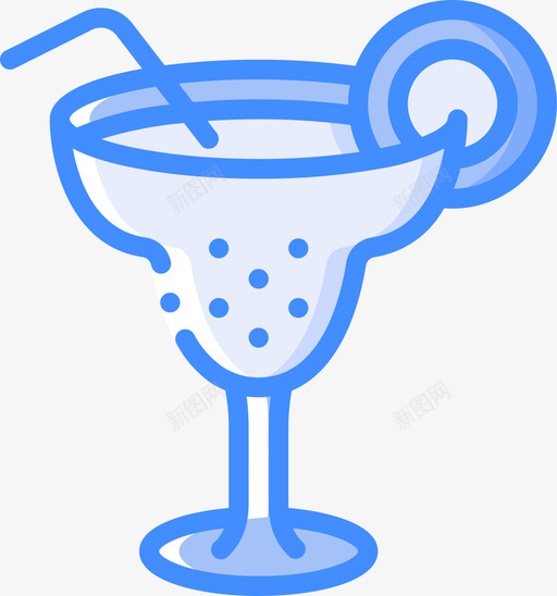 鸡尾酒混合器1蓝色svg_新图网 https://ixintu.com 鸡尾酒 混合器 蓝色