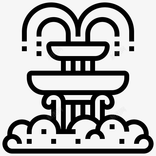 喷泉装饰花园svg_新图网 https://ixintu.com 喷泉 装饰 花园 公园 皇室 元素 000009