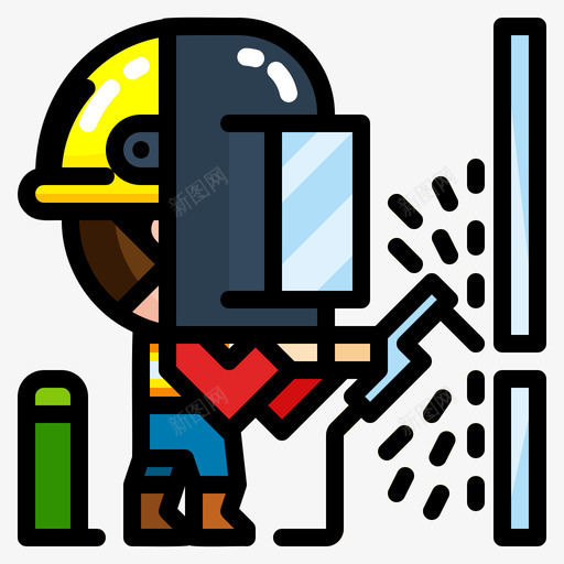 焊工劳工3线性颜色svg_新图网 https://ixintu.com 焊工 劳工 线性 颜色