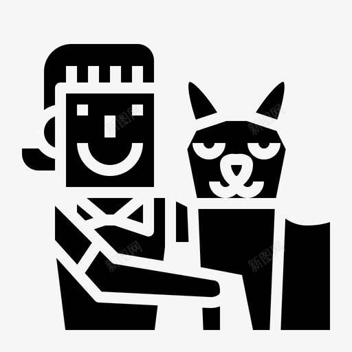 猫宠物爱好者填充svg_新图网 https://ixintu.com 宠物 爱好者 填充
