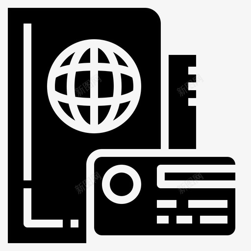护照证件机票svg_新图网 https://ixintu.com 护照 证件 机票 旅行 签证 老人