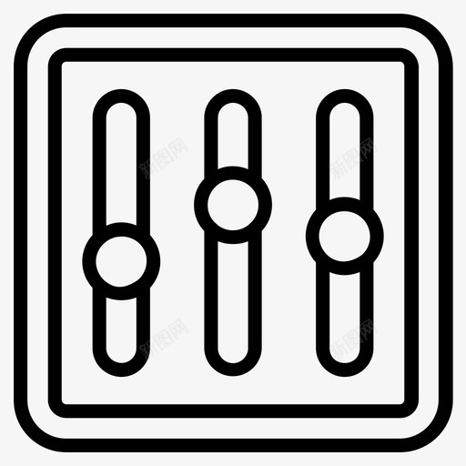 参数调整均衡器svg_新图网 https://ixintu.com 参数 调整 均衡器 常规 设置 首选项 音乐 多媒体 线路 图标