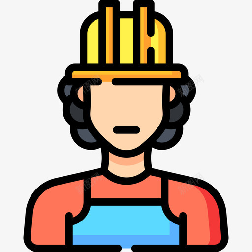 工人工作和职业化身7线性颜色svg_新图网 https://ixintu.com 工人 工作 职业 职业化 化身 线性 颜色