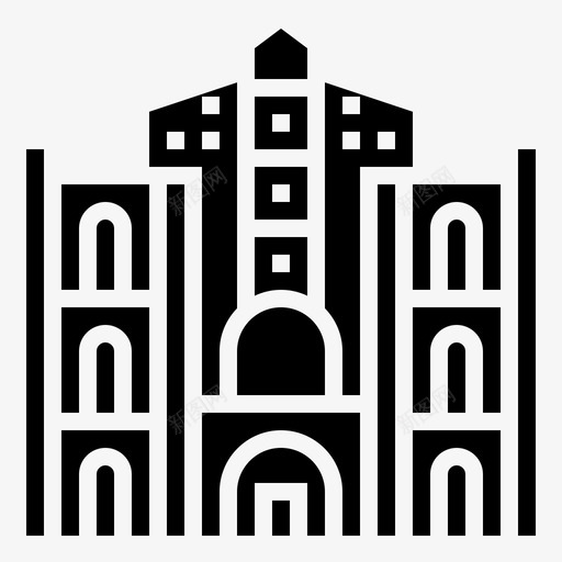 大教堂比利时天主教svg_新图网 https://ixintu.com 大教堂 比利时 天主教 迈克尔 罗马 地标 3Glyph1