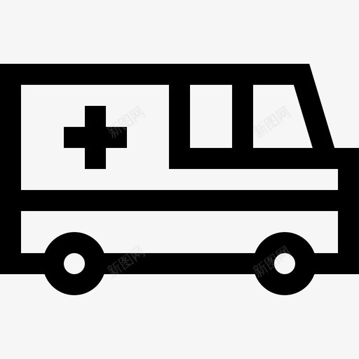 救护车健康105直线型svg_新图网 https://ixintu.com 救护车 健康 直线 线型