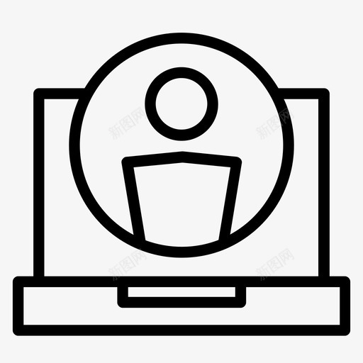 虚拟助理管理员配置文件svg_新图网 https://ixintu.com 虚拟 助理 时间管理 管理员 配置文件 用户 视频聊天 线图 图标
