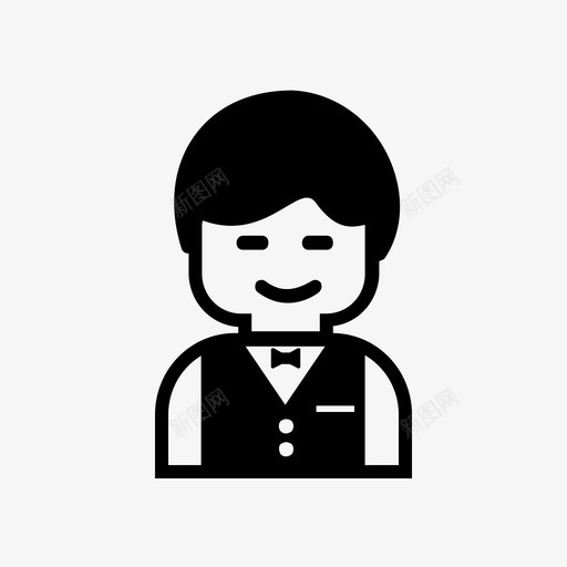 服务员酒店专业svg_新图网 https://ixintu.com 专业 服务员 酒店 接待