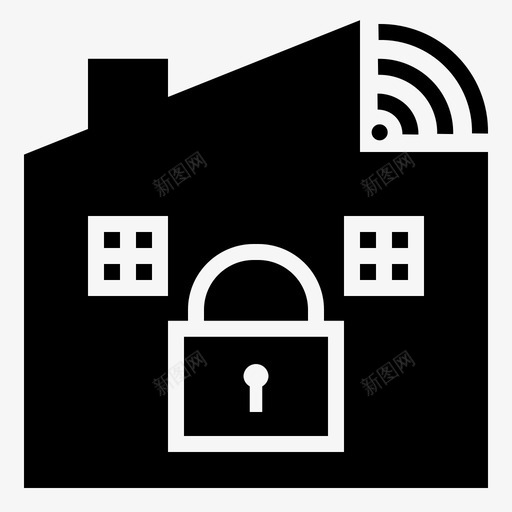 保障房家锁svg_新图网 https://ixintu.com 保障 联网 我很 小心