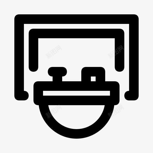 洗脸盆水龙头家具和家用电器svg_新图网 https://ixintu.com 洗脸盆 水龙头 家具 家用电器 水槽 清洁
