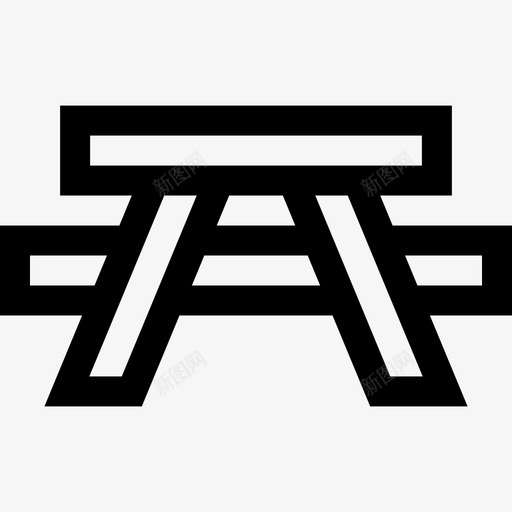 长凳露营194直线型svg_新图网 https://ixintu.com 长凳 露营 直线 线型