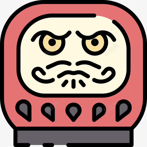 Daruma日本102线性颜色svg_新图网 https://ixintu.com Daruma 日本 线性 颜色