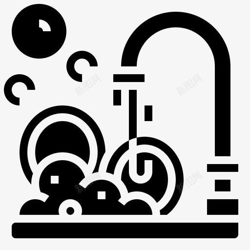 洗碗盘清洁盘子svg_新图网 https://ixintu.com 洗碗 碗盘 清洁 盘子 厨房 家政 铭文