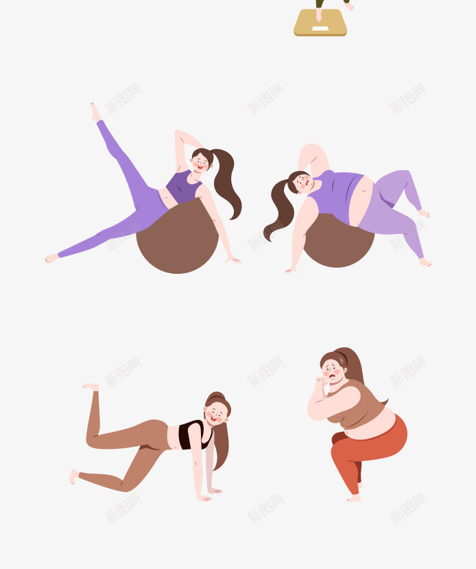 在家健身练习瑜伽减肥对比图免扣扁平等距插画人物合辑png免抠素材_新图网 https://ixintu.com 在家 健身 练习 瑜伽 减肥 对比 图免 扁平 等距 插画 人物