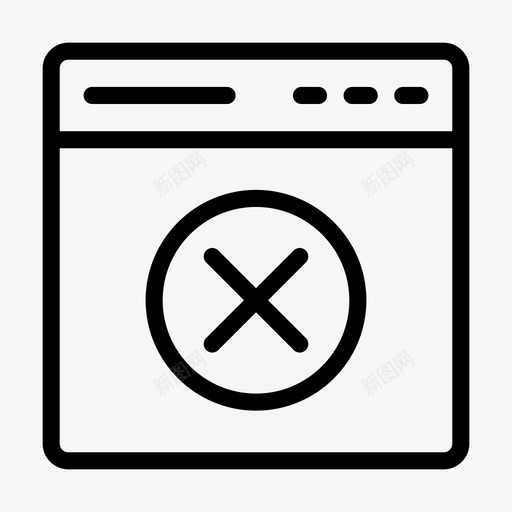网页取消浏览器删除svg_新图网 https://ixintu.com 网页 取消 浏览器 删除 internet 网络 络线 字形