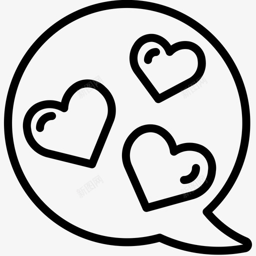 心形社交泡泡聊天恋爱svg_新图网 https://ixintu.com 泡泡 心形 社交 情人节 聊天 恋爱 言语 谈心
