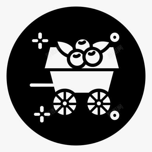 马车食物水果svg_新图网 https://ixintu.com 马车 食物 水果 小贩 感谢 第一天 黑色 填充 减去 前面