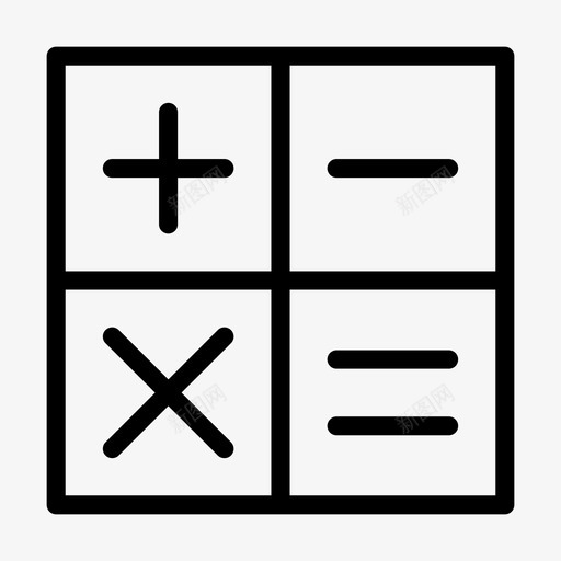 计算会计应用程序svg_新图网 https://ixintu.com 应用程序 计算 会计 计算器 数学 web 移动 字形