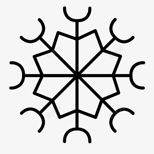 冬天冰雪svg_新图网 https://ixintu.com 冬天 雪花