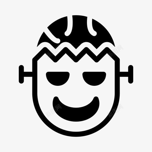 僵尸外星人万圣节svg_新图网 https://ixintu.com 万圣节 僵尸 外星人 怪物 头骨 线雕文