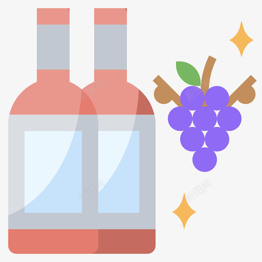 酒瓶葡萄酒16平的svg_新图网 https://ixintu.com 酒瓶 葡萄酒 平的