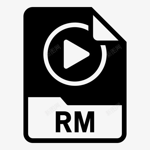 rm文档文件svg_新图网 https://ixintu.com 文件 格式 rm 文档 视频