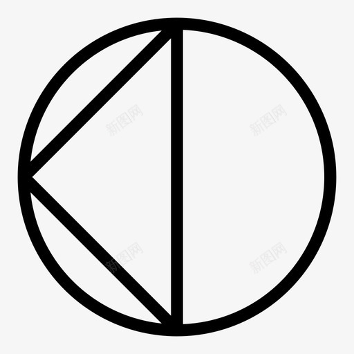 左圆外切svg_新图网 https://ixintu.com 外切 方向 导航 三角形 内圆