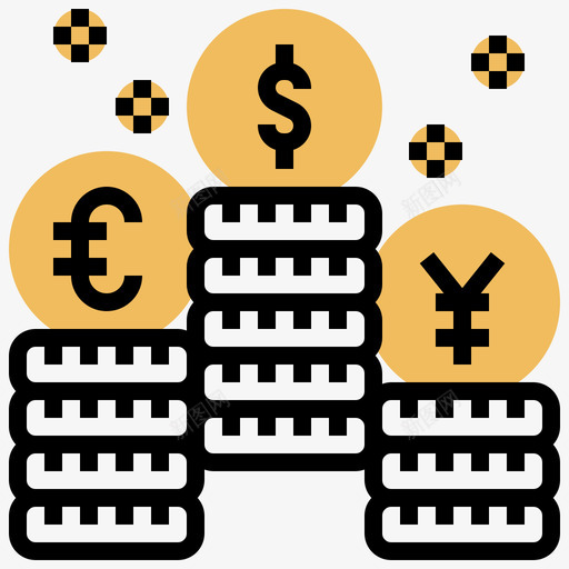 货币兑换金融策略16黄影svg_新图网 https://ixintu.com 货币 兑换 金融 策略 黄影