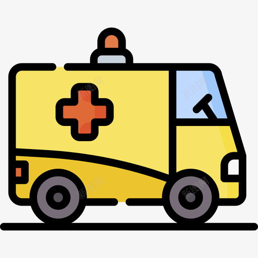 救护车自然灾害42线性颜色svg_新图网 https://ixintu.com 救护车 自然灾害 线性 颜色