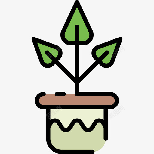 植物春季第17季线形颜色svg_新图网 https://ixintu.com 植物 春季 线形 颜色