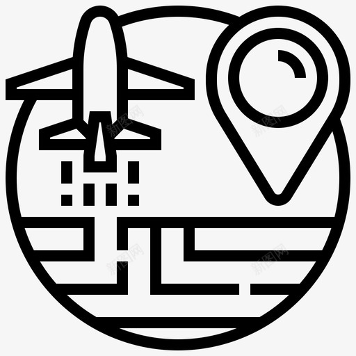 登机检查站出发svg_新图网 https://ixintu.com 登机 检查站 出发 导航 路线 机场
