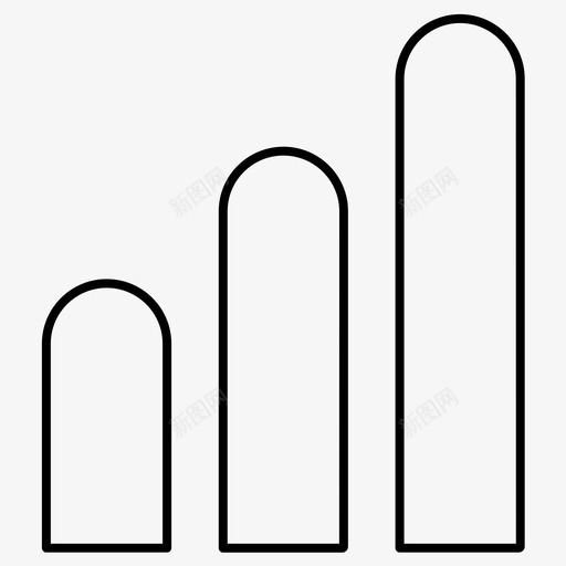 图形条形图图形上升svg_新图网 https://ixintu.com 图形 条形图 上升 信号 混合 web 常规 线条