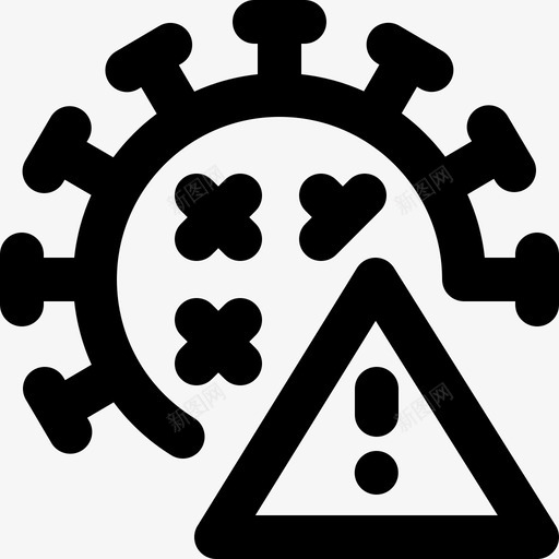 注意病毒传播42线状svg_新图网 https://ixintu.com 注意 病毒 传播 线状