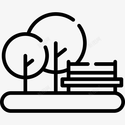 公园自然162线性svg_新图网 https://ixintu.com 公园 自然 线性