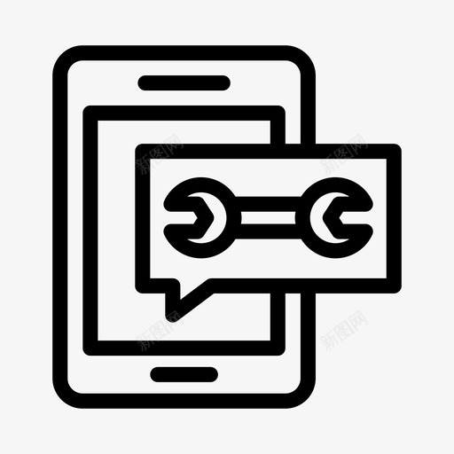 移动修复手机电话svg_新图网 https://ixintu.com 移动 修复 手机 电话 设置 工程 字形