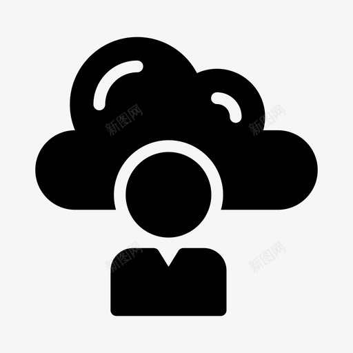 云用户帐户头像svg_新图网 https://ixintu.com 用户 帐户 头像 配置文件 项目管理 字形