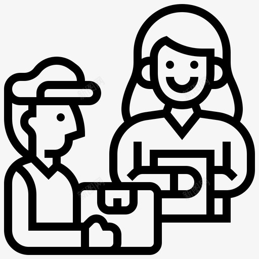 发货人交货包装svg_新图网 https://ixintu.com 发货人 交货 包装 邮递员 收货 发货