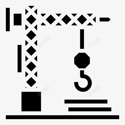 起重机劳动节8填充svg_新图网 https://ixintu.com 起重机 劳动节 填充