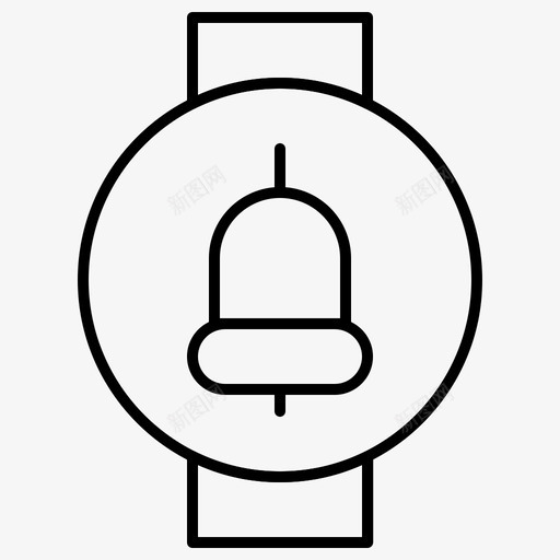 通知铃声智能手表svg_新图网 https://ixintu.com 通知 铃声 智能 手表 计算机 设备 电子产品 细线