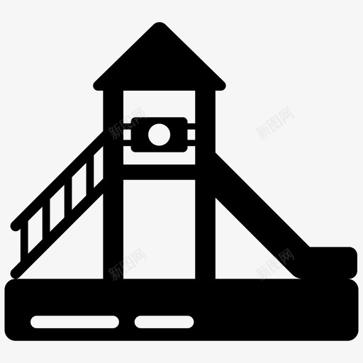 游戏区游乐场滑梯svg_新图网 https://ixintu.com 游乐场 游戏区 滑梯 户外 区域 家庭 生活 字形 矢量 矢量图 图标