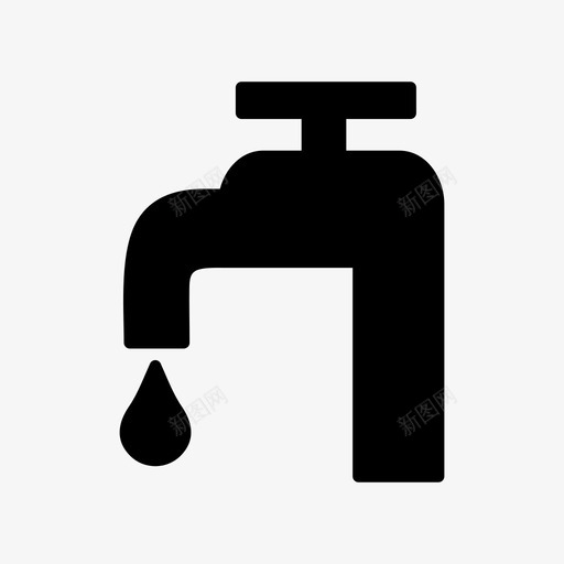 水龙头水滴家具和家庭svg_新图网 https://ixintu.com 水龙头 水滴 家具 家庭 节约 用水 水槽