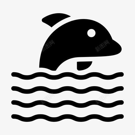 海豚海自然河流svg_新图网 https://ixintu.com 海豚海 自然 河流 线雕文