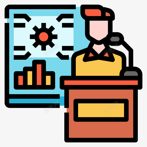 新闻记者自我保护1线性颜色svg_新图网 https://ixintu.com 新闻记者 自我 保护 线性 颜色