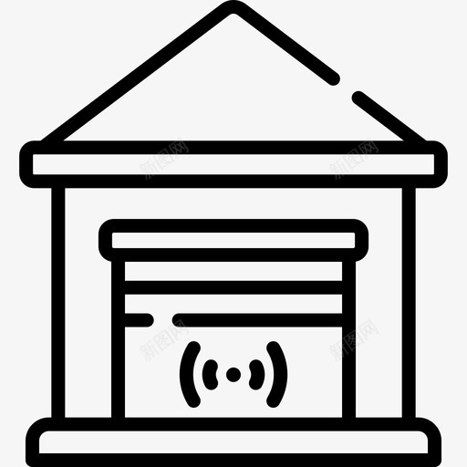车库智能家居55线性svg_新图网 https://ixintu.com 车库 智能家居 线性