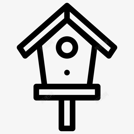 鸟舍家春天svg_新图网 https://ixintu.com 鸟舍 春天