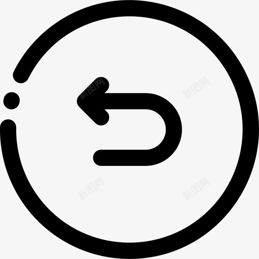 撤消箭头88直线svg_新图网 https://ixintu.com 撤消 箭头 直线