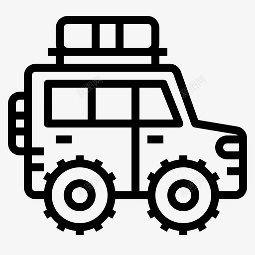 吉普车26号车直线型svg_新图网 https://ixintu.com 吉普车 26号车 直线 线型