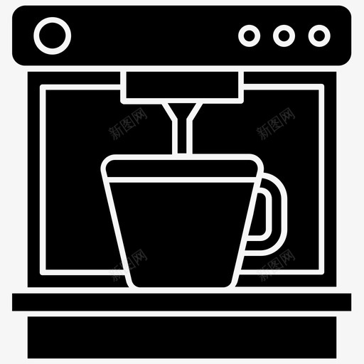 咖啡机电子设备家用电器svg_新图网 https://ixintu.com 咖啡机 电子设备 家用电器 厨房用具 电子 电器 字形 矢量 矢量图 图标