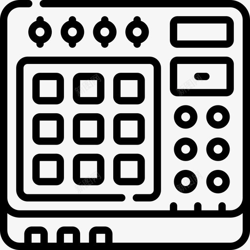 采样器电子音乐7线性svg_新图网 https://ixintu.com 采样 电子音乐 线性