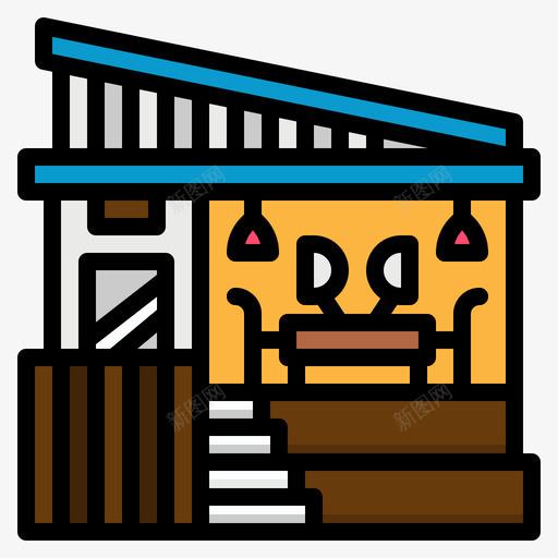 办公室家庭办公室2线性颜色svg_新图网 https://ixintu.com 办公室 家庭 线性 颜色