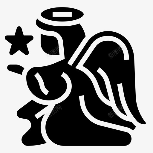 天使装饰天堂svg_新图网 https://ixintu.com 天使 装饰 天堂 精神 翅膀 圣诞节